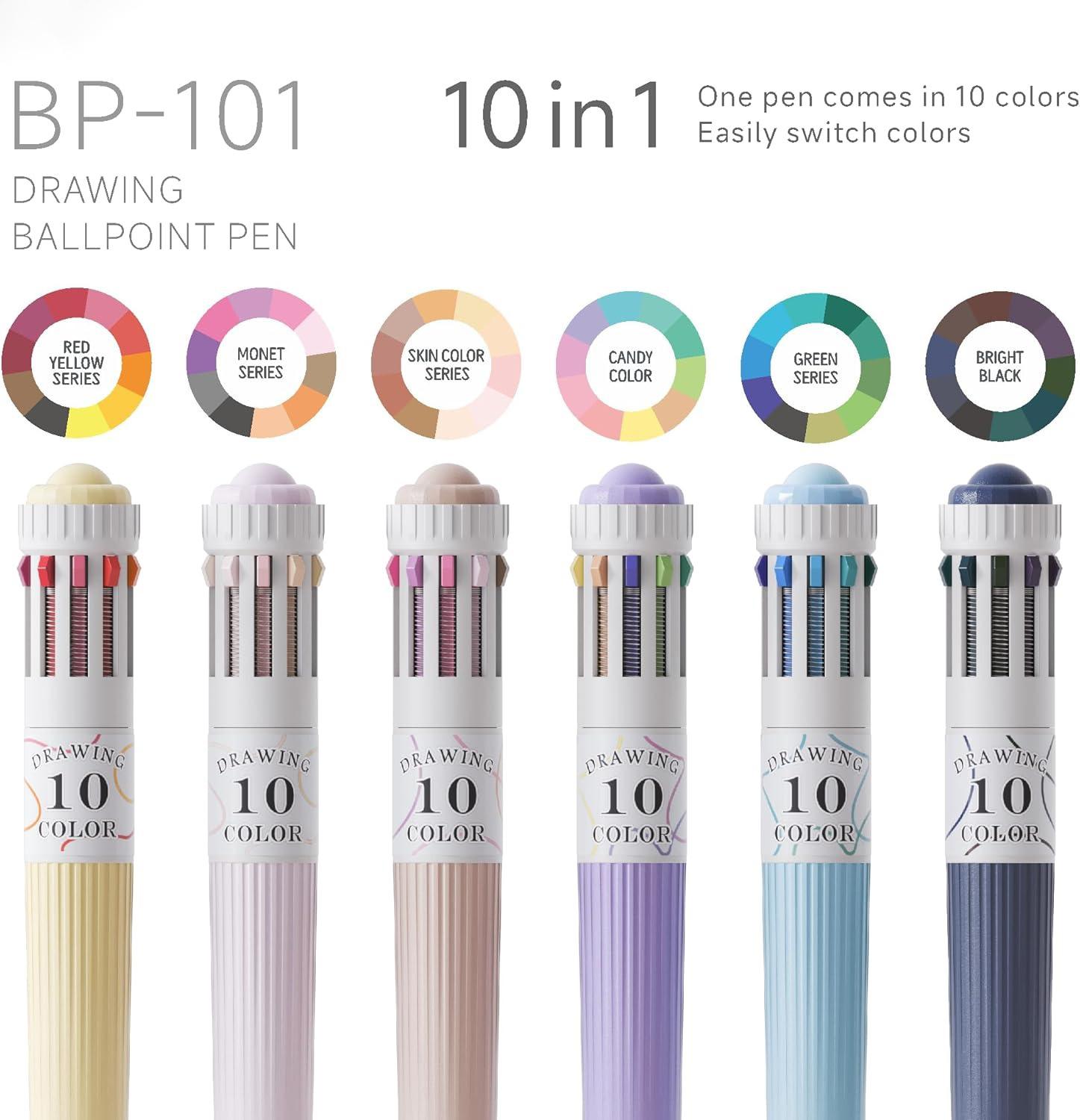 6PCS 10-in-1 Multi Color Ballpoint Pen Set, Retractable 0.8mm Tip Colored Pens, Vibrant Ink Multicolor Pens for Drawing, Doodling, Art Crafts, School Classroom, Office Work & Gift Supplies 6PCS 10-in-1 Multi Color Ballpoint Pen Set, Retractable 0.8mm Tip Colored Pens, Vibrant Ink Multicolor Pens for Drawing, Doodling, Art Crafts, School Classroom, Office Work & Gift Supplies