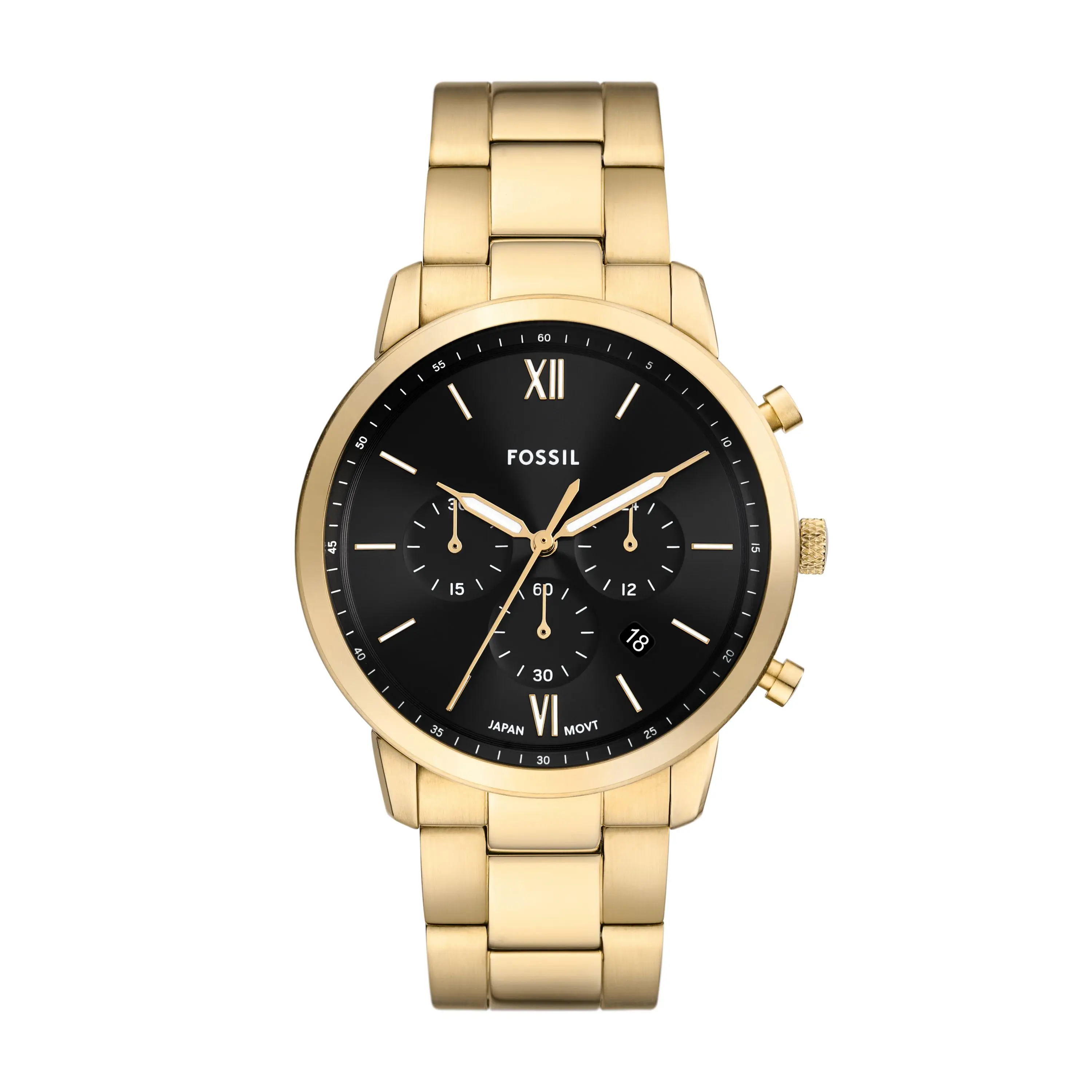 Fossil Men's Neutra 44mm Chronograph, Gold-Tone Stainless Steel Watch Fossil Men's Neutra 44mm Chronograph, Gold-Tone Stainless Steel Watch