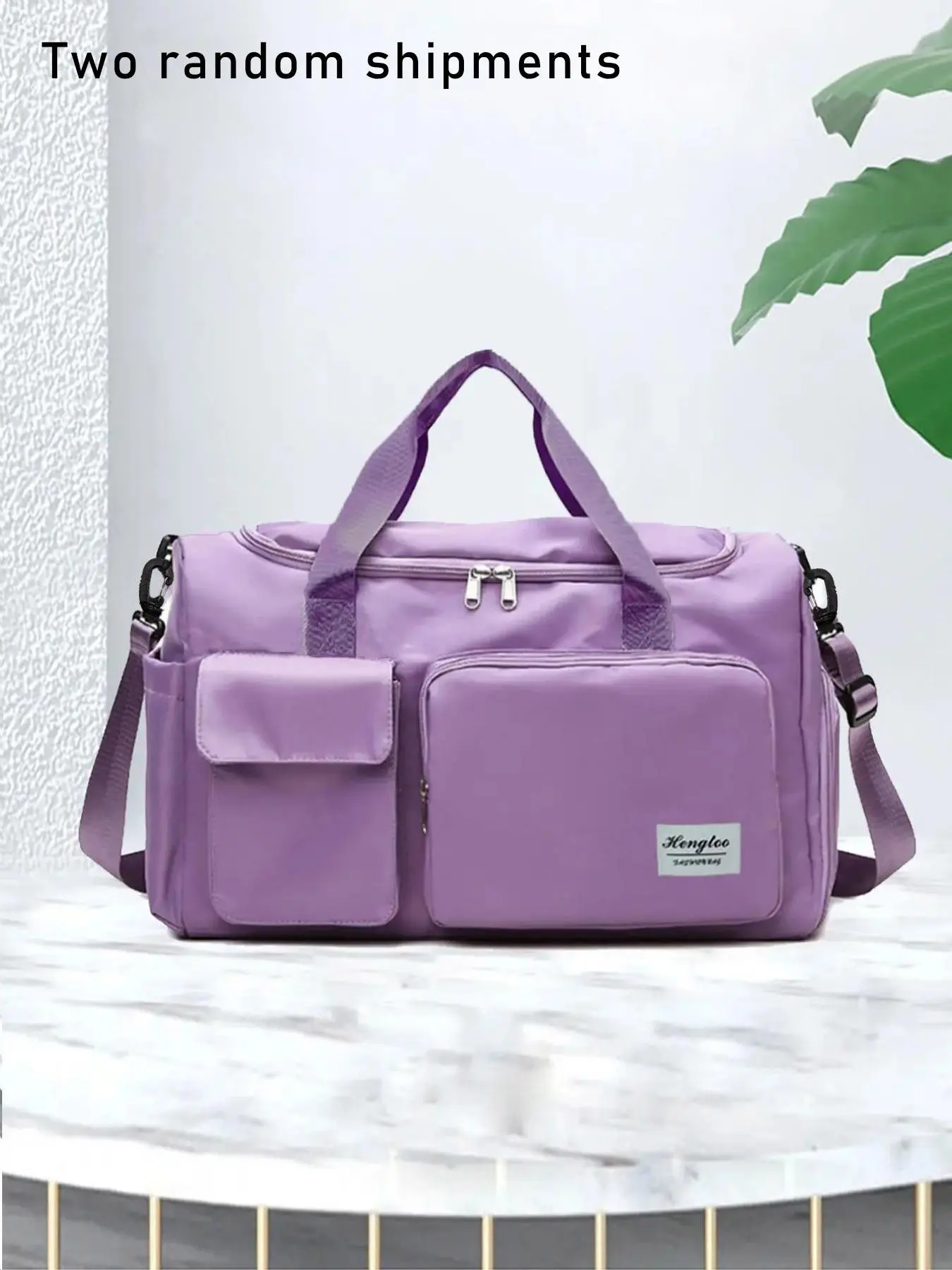 one-shoulder travel bag, duffel bag, Travel Essentials Bag, multi-pocket design with double handles and one-shoulder messenger bag, classic practical storage luggage, versatile suitable for sports and fitness