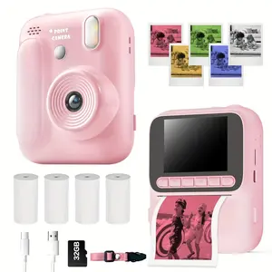 Instant Photo DIY Print Digital Camera, Video Recording, Photography, Game Play, Music Listening, 5 Main Functions, All-In-One Device