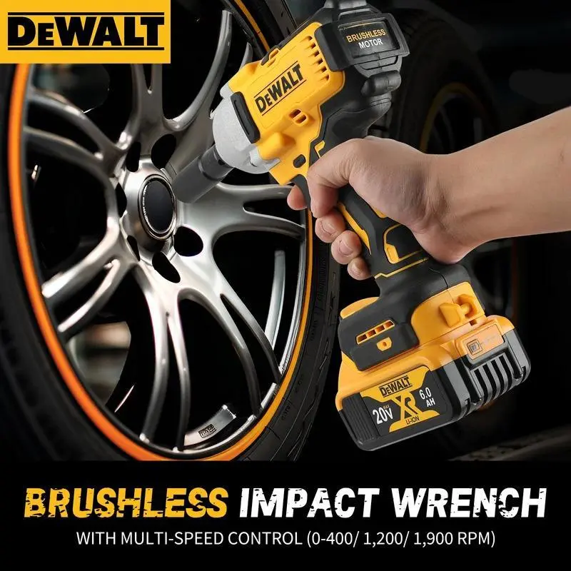 DEWALT DCF900 20V Cordless 2025W 1/2" High Torque Impact Wrench with Hog Ring Anvil, Professional Hand Tool for Hardware Projects