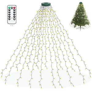 280-400 LED Christmas Tree Lights, 8 Modes, 6.56ft String Light Set, Indoor Outdoor Decoration, Remote Control, Memory & Timer Function