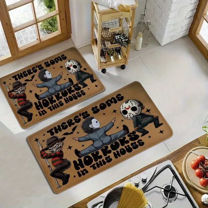Non-Slip Rubber Soft Bathroom Rugs Sets with Flannel Floor Mat, Multi-Size Machine Washable Furry-Fuzzy Home Decorative Rugs, Ideal Indoor Household Bathroom Gift, Machine Washable Rug