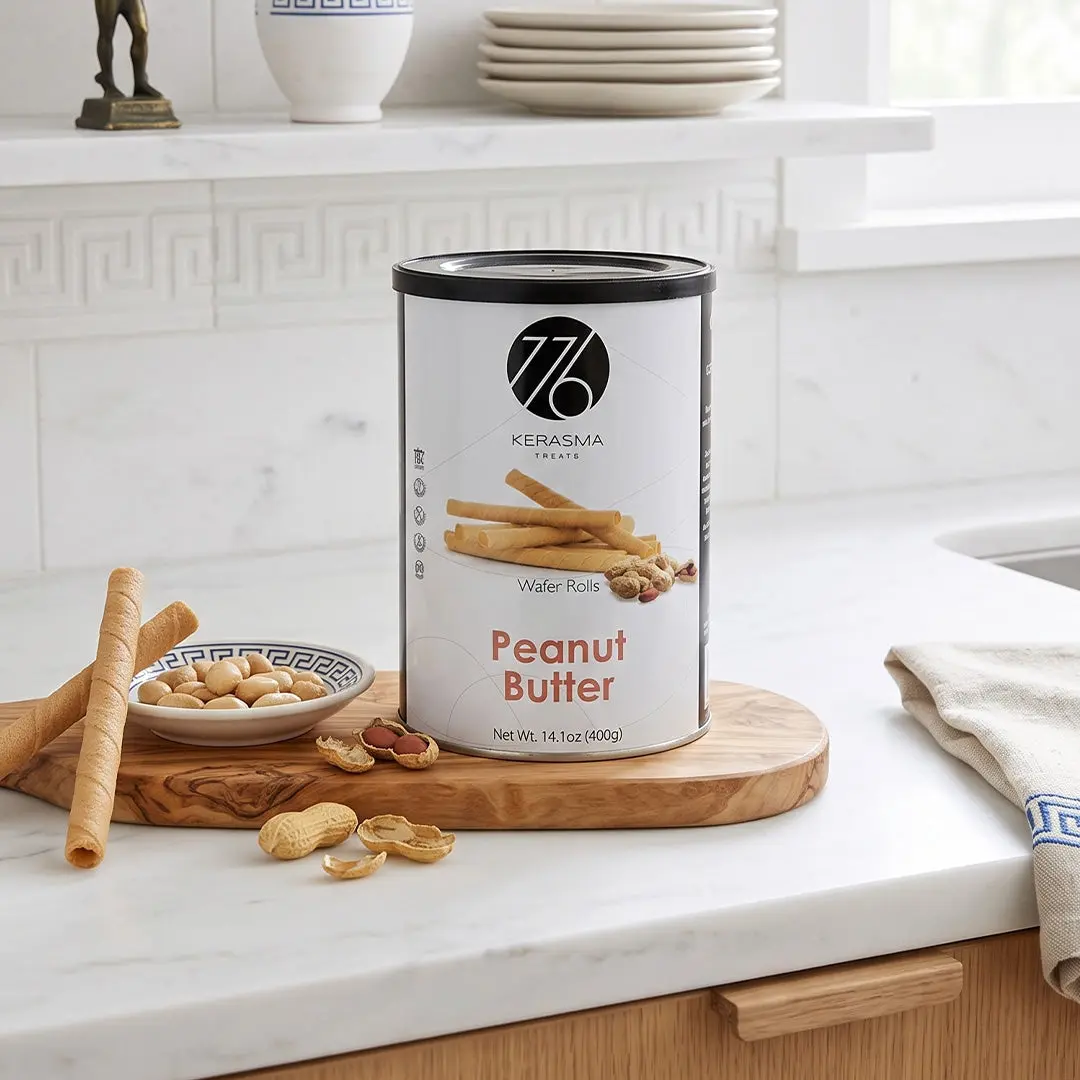 Peanut Butter Wafer Rolls – Premium Crispy Rolled Wafers Filled with Creamy Peanut Butter