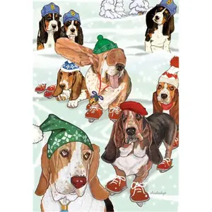 Pipsqueak Productions  Basset Holiday Boxed Cards