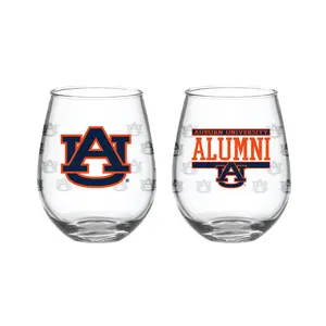 Set of 2 Auburn Tigers Alumni 15oz Stemless
