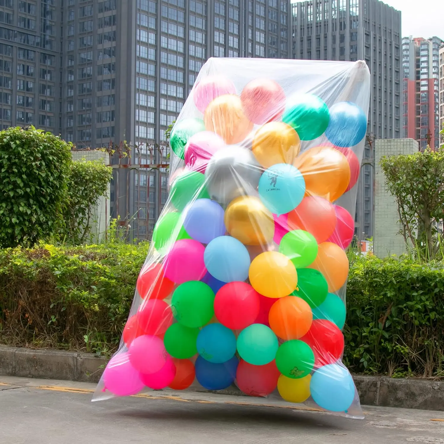 98.4 X 59 Inches Large Balloon Bags For Transport, Big Plastic Balloon Storage Bag,Clear Balloon Drop Bag, Giant Carrying Storage Bags For Wedding Birthday Party Supplies（2 Pack）