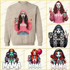 Halloween Spooky Mama Pink Version Sweatshirt, Cool Mama Halloween Sweatshirt, Mama Halloween Gift, Gifts For Mom