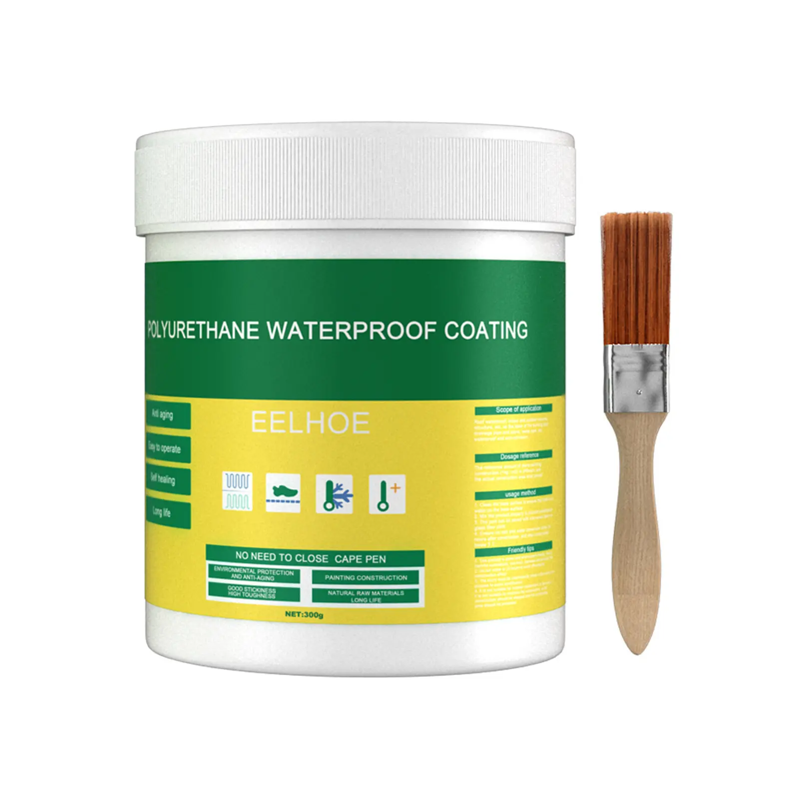 Floor leak-proof waterproof glue (300g) Exterior wall bathroom toilet waterproof agent brick wall penetrating paint