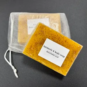 Lemon Turmeric Soap Organic Deep Cleansing & Moisturizing Skin Care for All Skin Types Natural Plant-Based Formula jabon  curcumakojic