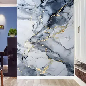 Marble Pattern Wall Sticker, 1 Count Self-adhesive Wallpaper, Waterproof Removable Wall Sticker for Living Room Kitchen Bedroom Dormitory, Peel And Stick Wallpaper Designs, Decorative Wallpaper