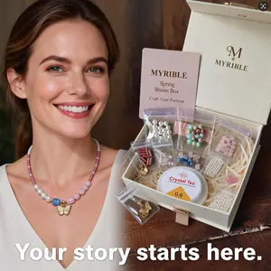 Spring Bloom Box Jewelry Kit for Adults – DIY Beads with Charms for Jewelry Making | Pastel Handmade Gift for mothers day Bracelets & Necklaces