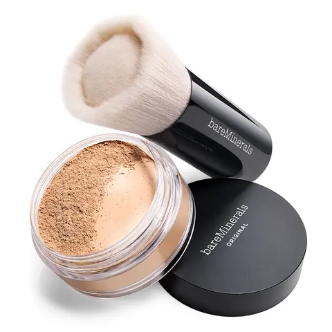 bareMinerals Original Loose Foundation and Brush Bundle - Lightweight Foundation, Buildable Coverage