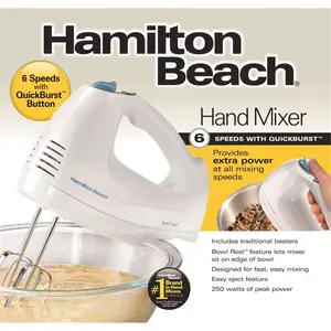 Hamilton Beach 6064661 White 6 Speed Hand Mixer