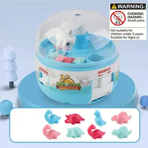 Mini Dinosaur Grabber Machine Toy, Christmas Twist Egg Plaything, Night Market Mini Dinosaur Catcher Game, Street Claw Dolls