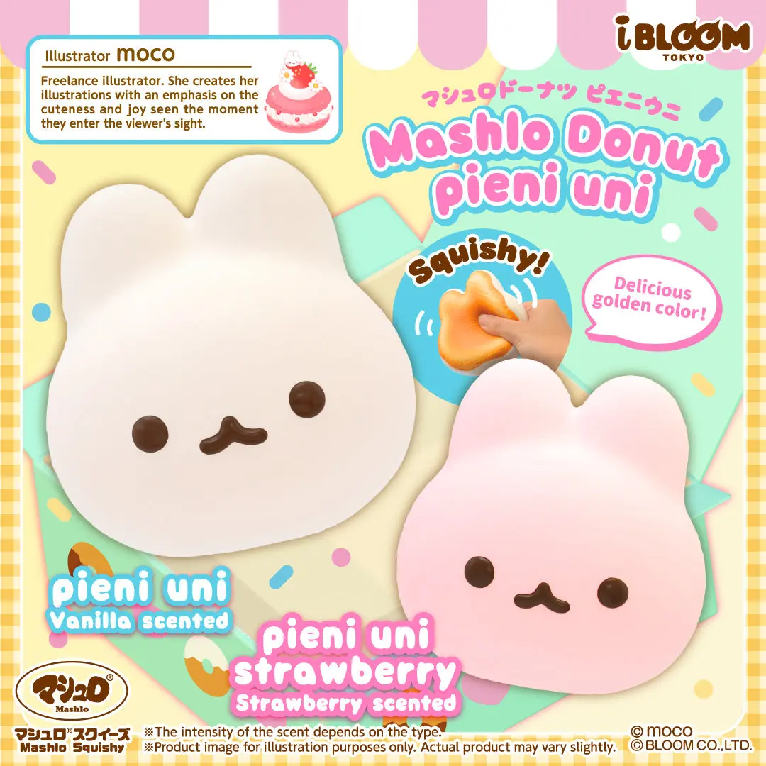 iBloom Squishy Mashlo Donuts Pieni Uni Kawaii Soft Scented Slow Rising Stress Relief