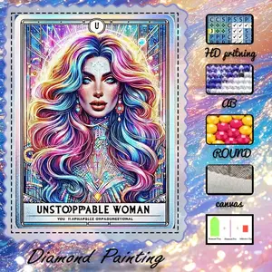 DIY 5D velvet fabric diamond painting handmade kit, AB diamonds, crystal diamonds, color hair, women, textured diamond embroidery, diamond art kit, wall decoration, Handmade Gifts, gift for family, loved ones, and friends