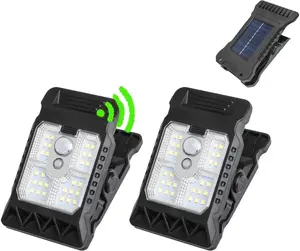 800lm Clip on Solar Lights Outdoor Waterproof, Motion Sensor Lights, LED Camping Tent Lantern ,Wall Lights , Garden Outdoor Portable Security Lights for Patio Home Fence Garage Yard