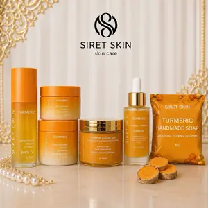 Turmeric Brightening Set | Soap, Face cream,Serum, Body Oil, Face Cream & Kojic Pads (6pcs)