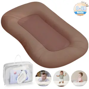 Baby Sitting Support Cushion, for Newborn, Baby Seat Cushion for Tummy Time Learning to sit, Portable for Home and Travel, Soft Cotton Cover, Baby Essentials Gift, 0-24 Months