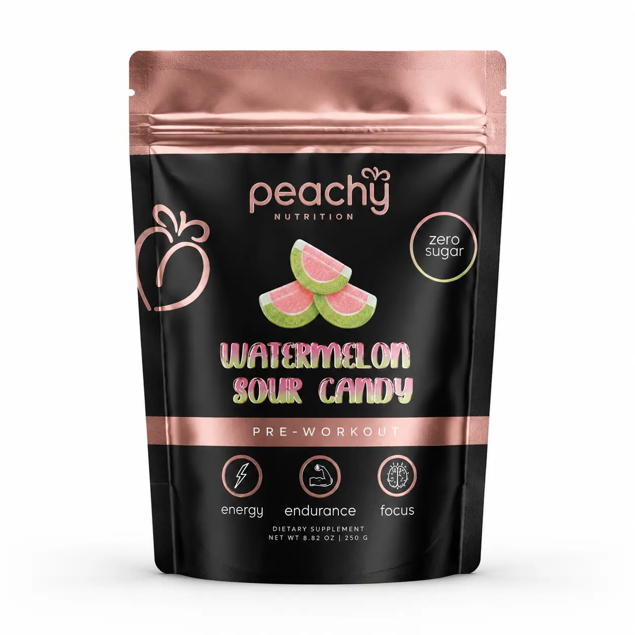 Watermelon Sour Candy Pre-Workout Supplement, Smooth Fitness Boosting Supplement for Active Use