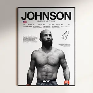 Demetrious Johnson Poster, UFC Wall Print, MMA Print, Fighter Poster, Gym Poster, UFC Fan Room Decor, Gift for Him