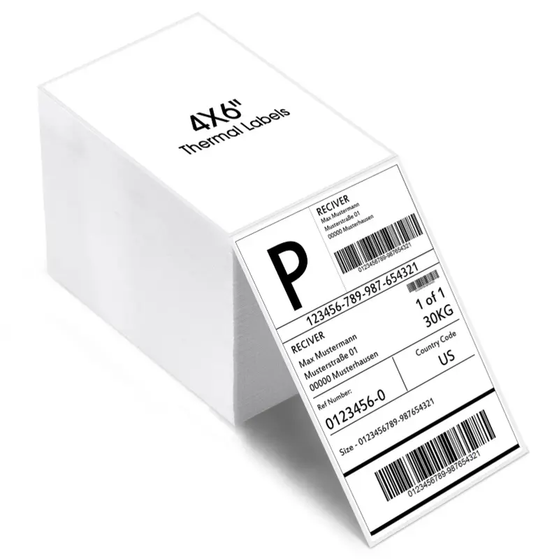 500pcs/roll 10x15cm Blank Thermal Label Paper Self Adhesive Shipping Label, Blank Shipping & Stamps Roll for Logistic Label Printer