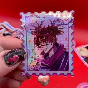 Choso Sticker Holographic Jujutsu Kaisen 2x2 Stamp Snack Time