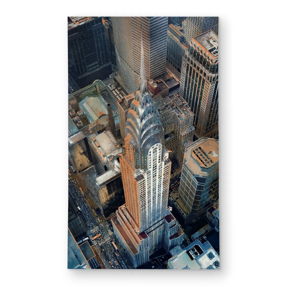 Begin Home Decor C1ROAR3575AQIB 3x5 ft. Decorative Durable Chrysler Building Rugs NYC - Hyperrealist Architecture Decor Rectangle Rug
