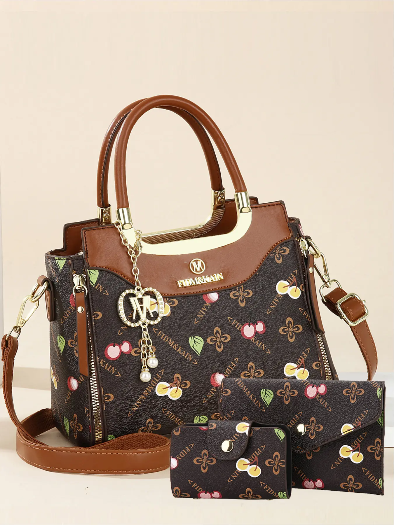 Fashionable and cute printed handbag with a trendy versatile style; large capacity ladies' bag; trendy mommy bag; High Capacity Handbag; Handbag Set; Fashionable Versatile Purse; All Seasons Handbag; Cute Bags