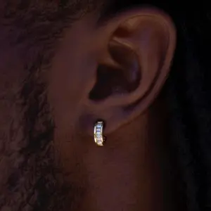 GLD Baguette Hoop Stud Earrings - DealsForYouDays