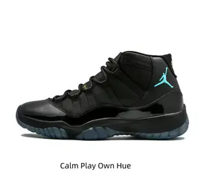 Discount Classic Black Patent Leather Mid Tops Ice Blue Clear Sole Cushioned Sports Trainers Unisex Daily Matching Footwear