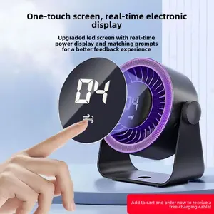 Desktop USB Fan for Office and Students, Silent Small Fan with Digital Display, High-Speed Turbo Fan for Home Use
