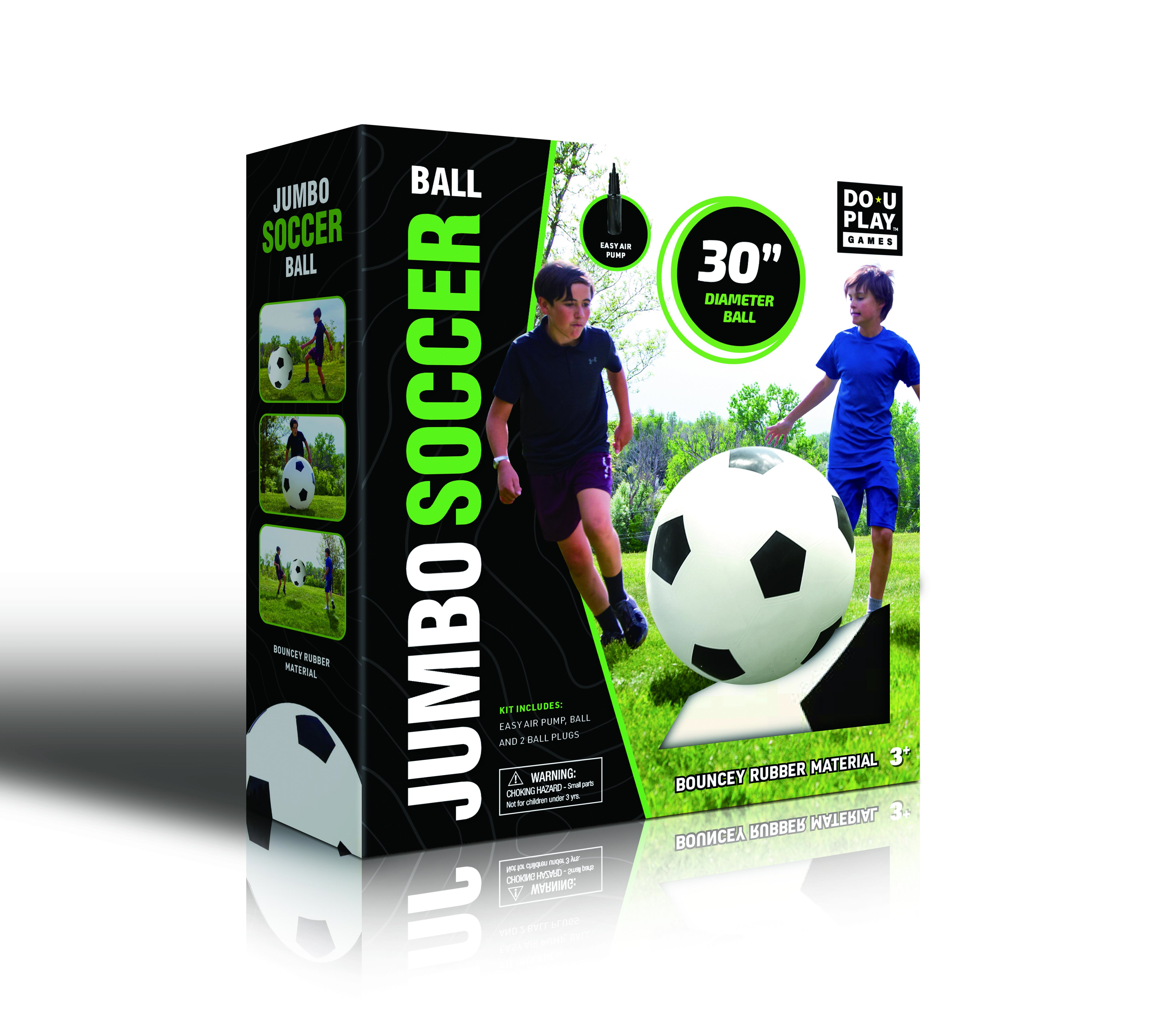 Jumbo 30-Inch Soccer Ball, Classic Black and White Rubber Ball for Kids Outdoor Play, Durable Bouncy Toy for Backyard and Family Games, Soccer Balls, Family Game