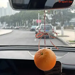 Realistic Apple Car Hanging Ornament Rearview Mirror Decor Stress Relief Interior Accessory for Vehicle Atmosphere Enhancement