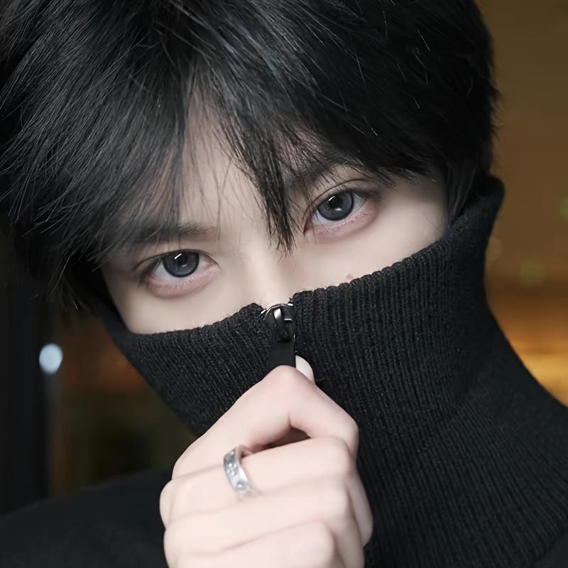 Men'S Wigs with Side Bangs That Can Be Straight Or Slanted, Short Hair, Made from High-Temperature Fiber, And Designed for Everyday Wear with a Look