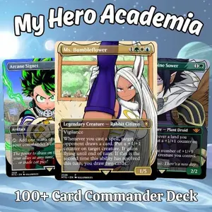 Proxy 100+ Card Commander Deck – My Hero Academia Quirk Hero Theme Ready to Play Perfect Gift for TCG Players & Collectors
