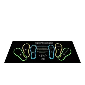 Squat Mat with Foot Position Large Squat Target Pad 30 X 13.8 4mm Thickness Exercise Mat for Squats Leg and Abdominal Workouts Foldable Non Slip