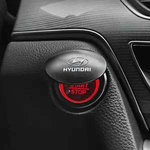 Hot-selling car accessories Vehicle ignition decorative cover One-key start button cover Car engine start-stop button cover Car accessories Suitable for Hyundai Accent, Atoz, Elantra, Azera, Creta, Elantra, Entourage, Equus, Excel, Galloper, Genesis, Getz