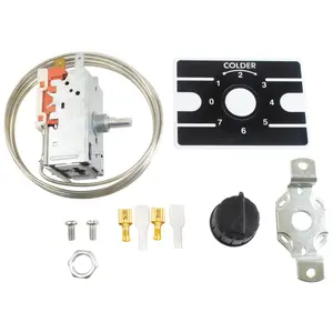 Appli Parts APRT-1126 Temperature Control Thermostat for Freezers, Refrigerators, Coolers Display, SPST, Cold Cut-In 0.4 F, Cold Cut-Out -11.2 F, Warm Cut-In 15.8 F, Capillary Tube 47 in Replaces K50P-1126