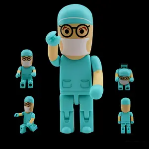 Promotional Gift USB Flash Drives Available in 32GB, 64GB, And 128GB, Featuring Designs Like Doctor, Nurse, Robot, And Shapes