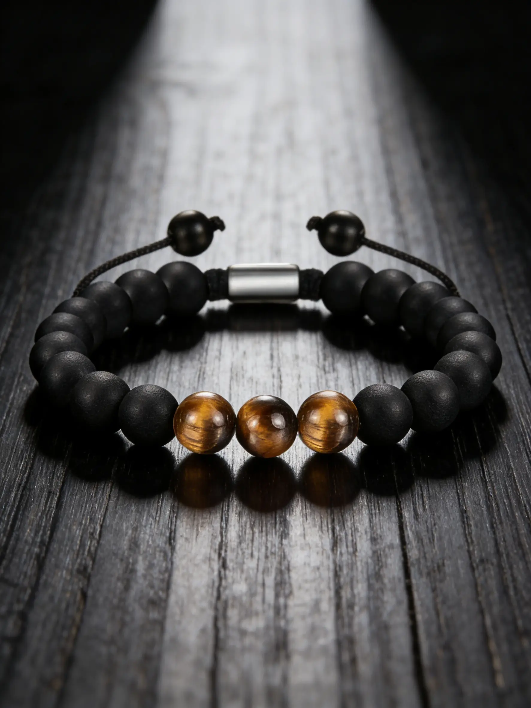 Men's Tiger Eye Stone Bracelet, Ideal Birthday Gift for 21-70 Years, Perfect Present for Dad and Brother, Stylish Accessory, Stone Bead Bracelet