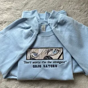 Gojo Satoru Embroidered Sweatshirt 2 | JJK Anime Crewneck Handmade