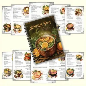 1 Simmer Pot Recipe Book of 30 Magic: Magical Cleansing Ritual Recipe This book contains Herbal Herbology + Candle Magic for Home Energy Conditioning.
