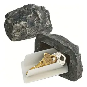 Outdoor Courtyard Hidden Key Box Fake Small Stone Decoration, Realistic Stone Design, Durable & Weather Resistant, Perfect for Garden Decor