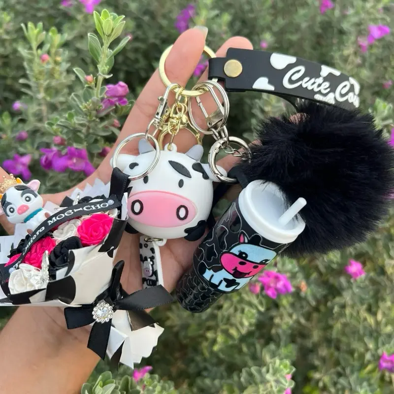 Cow Theme Keychain set