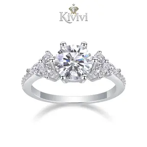 Artistic cut 925 sterling silver plated with platinum, classic four-prong setting, surrounded by sparkling moissanite diamonds, perfect for dates, engagements, and everyday wear.