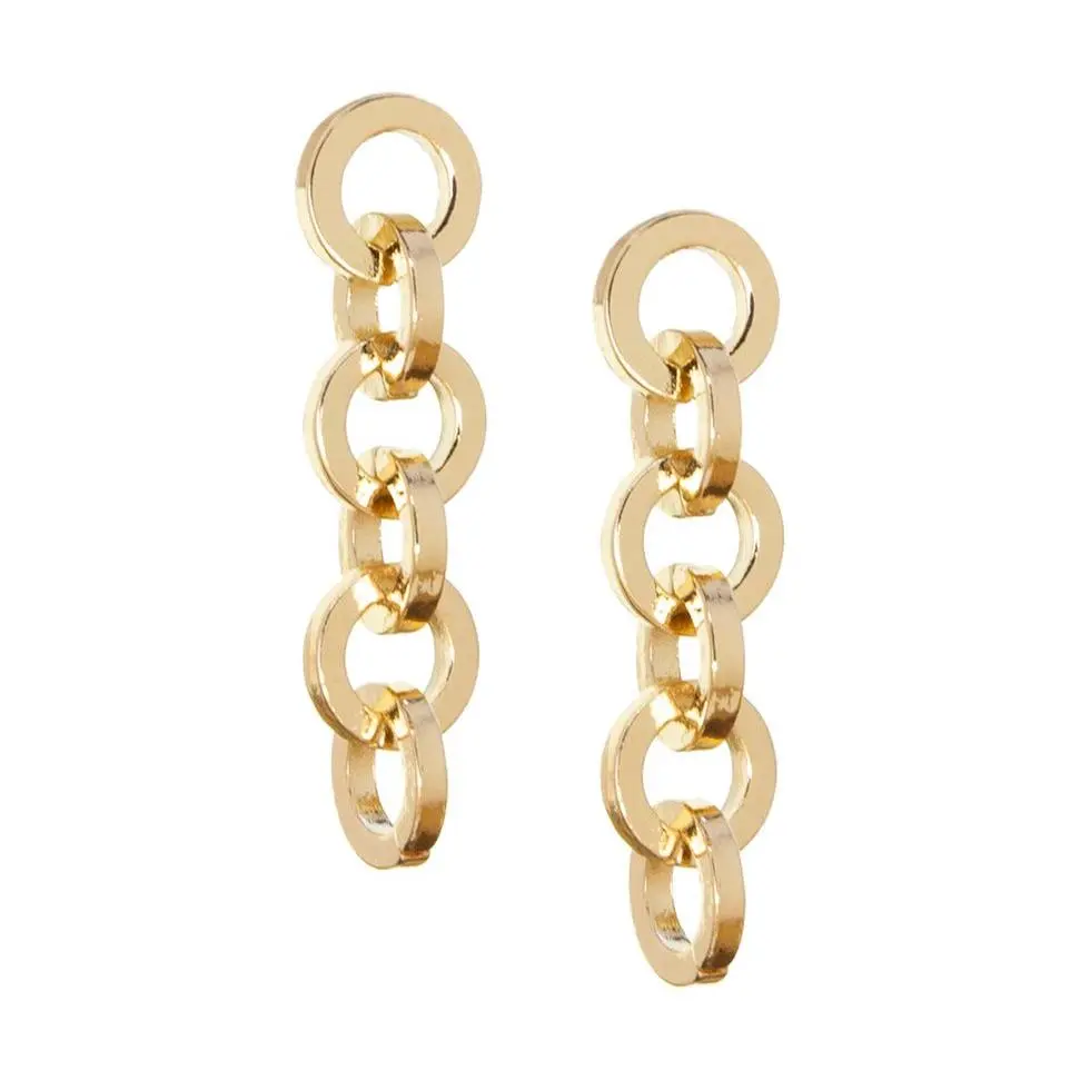 Marlyn Schiff Interlocking Rolo Link Dangle Earrings