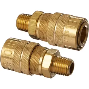 (S-716) 1/4" Male NPT M Style (Industrial) Air fitting Quick Connect Coupler (Packaging May Vary)