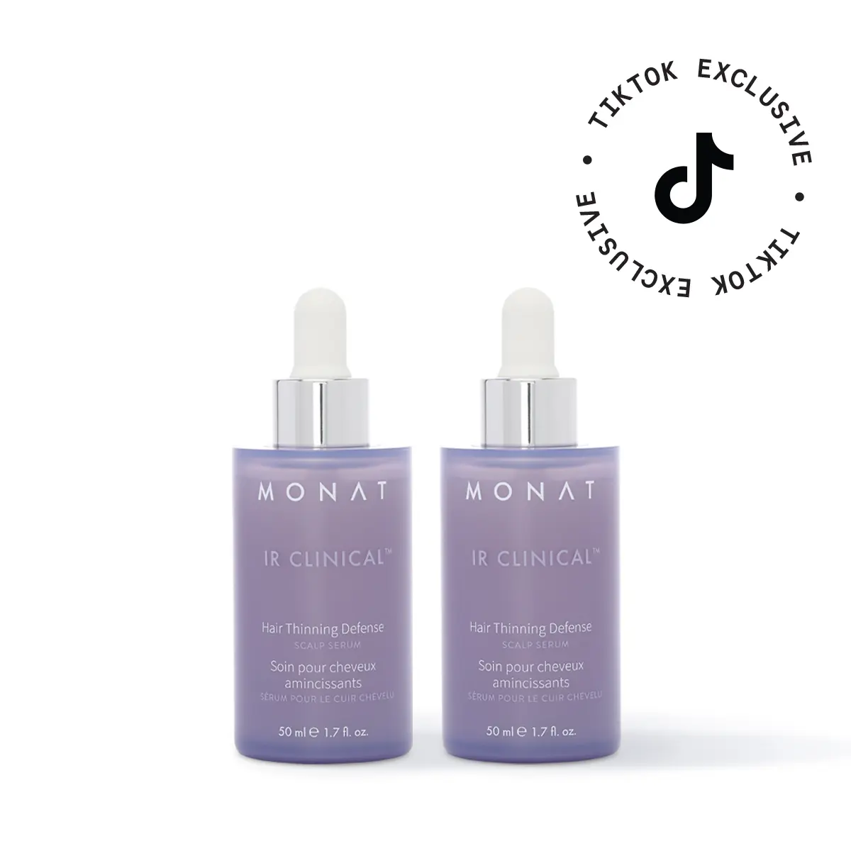 MONAT IR Clinical Hair Thinning Defense Scalp Serum (Pack of 2) – Thicker, Fuller Looking Hair Support (50 ml each)